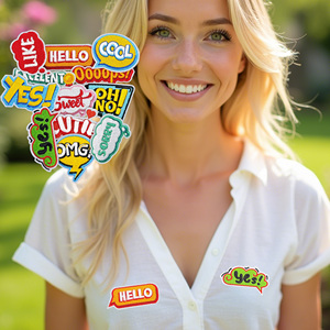 <span class=keywords><strong>OMG</strong></span> Hello Cool Patchs en tissu brodés thermocollants, appliques thermocollantes pour DIY sur sacs, sacs à dos, chapeaux - Product Image 5
