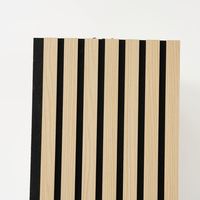Panneau acoustique en bois à lattes absorbant le son, panneau mural décoratif en fibres de polyester pour le traitement acoustique des pièces