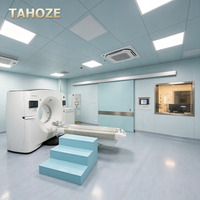 Porte de blindage anti-rayonnement en acier inoxydable à feuille simple avec contrôle d'accès pour salle blanche, hôpital, laboratoire
