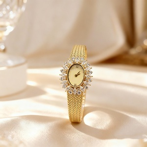 Elegante Reloj Ovalado de Latón con Incrustaciones de Diamantes y Zafiro para <span class=keywords><strong>Mujer</strong></span>, Estilo Retro Glamuroso, Movimiento de Cuarzo <span class=keywords><strong>Citizen</strong></span>, Correa Acrílica, Moda de Lujo - Product Image 1