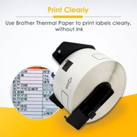 Pasokan Pabrik DK22210 Gulungan Label Stiker Termal Kontinu 29mm X 30.48m Kompatibel dengan Printer Label Brother QL