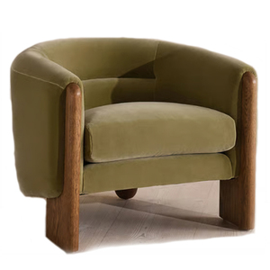 Muebles de lujo privados hechos a medida, sillón decorativo <span class=keywords><strong>tapizado</strong></span> en terciopelo Lichen para sala de estar moderna. - Product Image 1