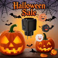 Prise intelligente électrique SIXWGH pour Halloween, prise WiFi EU 16A, commande vocale Alexa Google Home, contrôle à distance par application, programmation, mémoire, hôtel hanté