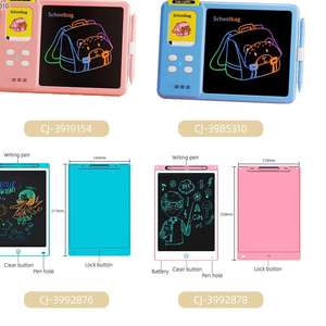 Desain baru kartu pendidikan mesin pembelajaran mainan <span class=keywords><strong>2</strong></span> in 1 elektronik gambar papan Lcd untuk alat melukis untuk anak-anak - Product Image 5