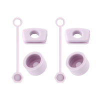 Paille à boire en silicone aux couleurs personnalisées couvre Toppers pour gobelets Stanley
