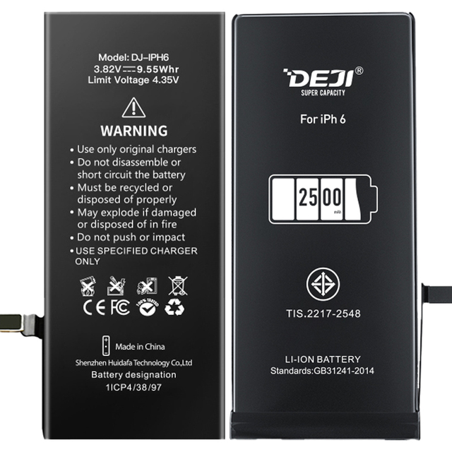 Higher Capacity Phone Lithium Ion Battery for Iphone 4 5 6 7 8 9 11 12 13 14 15 Max