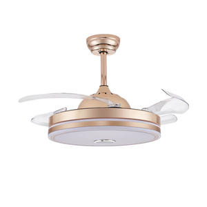 Ventilador de Techo Moderno de 42 Pulgadas, Económico, con Música por Aplicación, Luz de Ventilador de Techo para Dormitorio, Control Remoto, 72W, RGB - Product Image 1