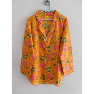 Casual Floral Pajama Set 100% Cotton Long Sleeve Top and <b>Pants</b> Comfortable Lightweight Breathable Summer Night Suit Homewear - Product Image 3