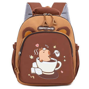 Sac <span class=keywords><strong>à</strong></span> dos durable pour tout-petits avec motif adorable de capybara, sac d'école <span class=keywords><strong>maternelle</strong></span> pour garçons et filles, idéal pour le rangement quotidien des livres et des collations en extérieur - Product Image 3