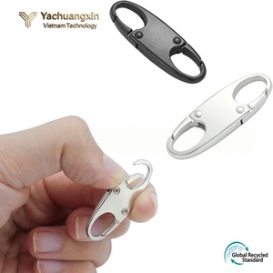 Mosquetón de Seguridad en Forma de S con Hebilla de Liberación Rápida para Llaves y Bolsos, Hecho de Aleación Metálica con Hebilla Ajustable - Product Image 4