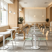 Table de salle à manger en métal robuste pour restaurants, cafés et hôtels, vente en gros d'usine.