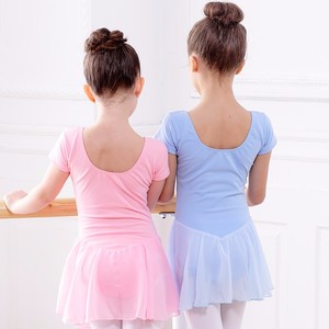 B8001 Venta al por mayor Baile Algodón Manga corta Leotardo Falda de gasa Vestidos de <span class=keywords><strong>Ballet</strong></span> para niñas - Product Image 6