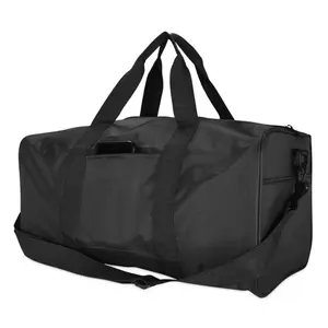 काले 19 "Duffle बैग यात्रा खेल जिम पॉलिएस्टर वर्ग का पट्टा समायोज्य बैग पर ले जाने के लिए