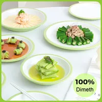 Assiettes Rondes Personnalisées en Mélamine Jetable, Couleur Sous Glaçure, Haute Qualité