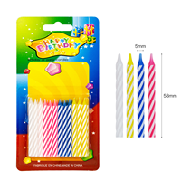 Bougies d'anniversaire en spirale 4 couleurs 5,8 cm, sans fumée, mèche en coton pur, bougies de gâteau en spirale pour fêtes et mariages, directement de l'usine