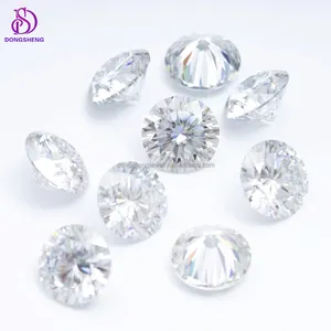 Toptan Moissanite elmas taş 0.8mm-18mm boyutu süper beyaz Vvs serbest moissanit