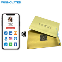 Tarjeta de Visita NFC Híbrida de Metal Mate Oculta con Protección RFID