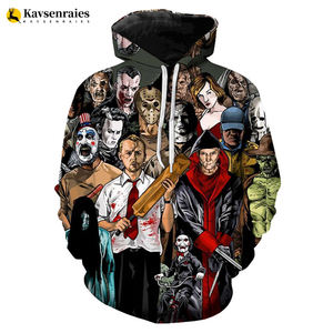 Film Horror uomo donna nero felpa inverno 2025 nuova moda ODM pile Pullover stampato 3D di Halloween <span class=keywords><strong>Michael</strong></span> <span class=keywords><strong>Myers</strong></span> oversize - Product Image 6