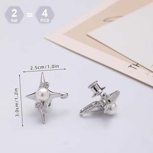 Ajusteur de taille, clip de serrage de taille Pearl Star, boutons de jeans instantanés sans <span class=keywords><strong>couture</strong></span>, épingles pour jeans amples, robes, jupes - Product Image 4