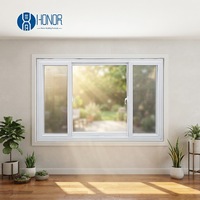 Ventanas Corredizas de PVC Personalizadas de Fábrica, Ventana Corrediza de PVC de Estilo Moderno con Mosquitera, Ventana Corrediza de Vidrio de PVC Insonorizada