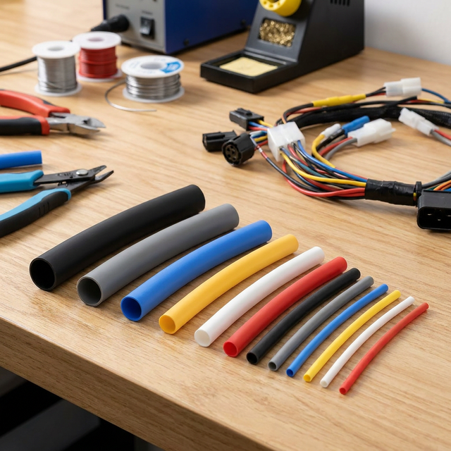 XJ Electrical Insulation Heat Shrink Silicone Tubing 1.7:1 Shrink Ratio High Elasticity Flexibility Wire Protection Cutting