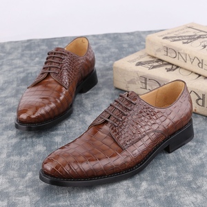 Zapatos Oxford de Vestir Formales con Cordones y Punta en Pico para Hombre, 100% Piel de Cocodrilo, Suela de Goma, para Todas las Temporadas, Uso en la Oficina - Product Image 2