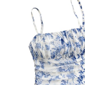 Nuovo Arrivo: Abito Estivo <span class=keywords><strong>da</strong></span> <span class=keywords><strong>Donna</strong></span> con Spalline, Sexy, Floreale, con Cintura in Vita - Product Image 5