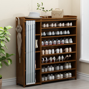 Simple dustproof shoe rack, multi-layer bamboo shoe rack, home shoe cabinet, entryway storage, partition - Product Image 3