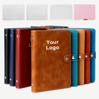 Agenda personnel 2026 à 6 anneaux A5 en cuir PU, carnet à feuilles mobiles détachable, planificateur, couverture rigide personnalisée avec porte-stylo