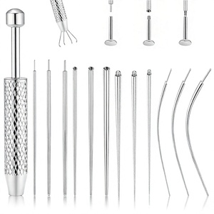 Aiguille de guidage en acier inoxydable à filetage interne, aiguille de perforation auxiliaire en titane pour traction - Product Image 1