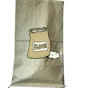 定制印刷标志行业制造商出口欧洲非洲米粉小麦聚丙烯编织袋25千克50千克