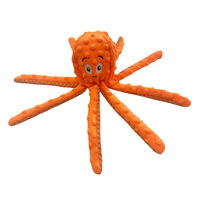 Jouet à mâcher interactif en peluche pour chien, poulpe rond robuste en laine écologique, personnalisé OEM ODM, vente en gros