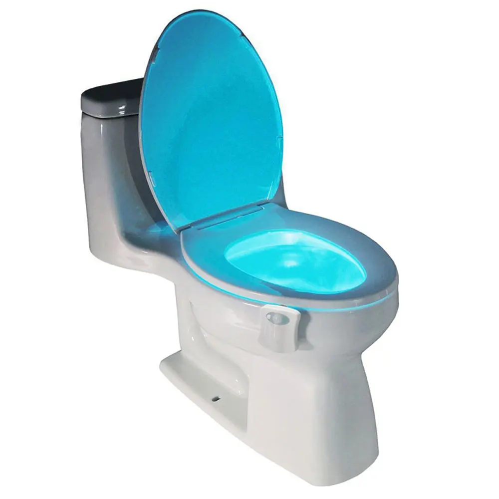 Smart Motion Sensor Toilet Seat Night Light 16 Colors Waterproof Backlight For Toilet Bowl LED Luminaria Lamp WC Toilet Light