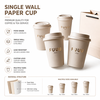 Gobelets en papier à paroi simple, qualité alimentaire, logo personnalisé, plusieurs tailles, café, thé avec couvercles pour café, restaurant, à emporter, B2B