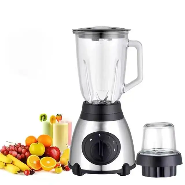 Blender pembuat jus Stainless Steel multifungsi, peralatan dapur rumah tangga, blender pencampur buah elektrik