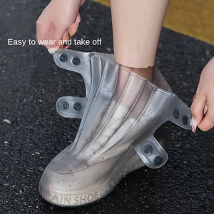 Cubrezapatos Impermeables <span class=keywords><strong>para</strong></span> <span class=keywords><strong>Hombre</strong></span> y Mujer, Cubrebotas de Silicona Gruesa Resistente al Desgaste, Botas de <span class=keywords><strong>Lluvia</strong></span> Ligeras <span class=keywords><strong>para</strong></span> Exteriores, Antideslizantes e Impermeables - Product Image 5