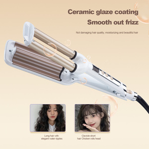 <span class=keywords><strong>Fer</strong></span> à boucler professionnel anti-frisottis à 3 barils réglables avec écran LCD, <span class=keywords><strong>fer</strong></span> à onduler en céramique <span class=keywords><strong>pour</strong></span> des boucles profondes, avec cordon rotatif <span class=keywords><strong>pour</strong></span> la maison et les voyages - Product Image 4