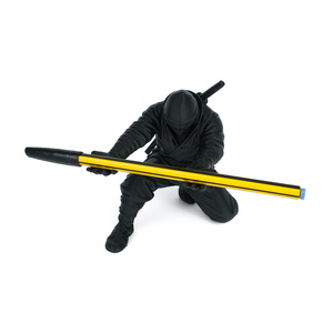 Portapenne Ninja in plastica, forma rotonda, stampa UV, organizer da scrivania per ufficio o regalo - Product Image 4