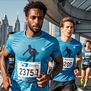 Camiseta Deportiva de Maratón Personalizada, 100% Poliéster, Tejida, Transpirable, de Talla Grande, con Impresión Digital y Logotipo - Product Image 6