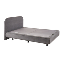 Lit multifonctionnel à cadre métallique moderne, réglable en hauteur, avec bordures souples, disponible en plusieurs tailles