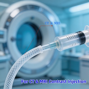 Tuyau en silicone tressé jetable haute pression pour injection de contraste <span class=keywords><strong>CT</strong></span>/MRI, classe VI USP, vulcanisé au platine - Product Image 1