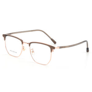Montura de aleación retro para hombre, estilo empresarial, rectangular, con lentes de resina anti UV, modelo 98352 - Product Image 2