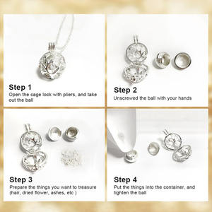 Colgante de aluminio con urna de cremación, joyería de cremación, flor hueca para conmemorar a los familiares muertos para el funeral - Product Image 3