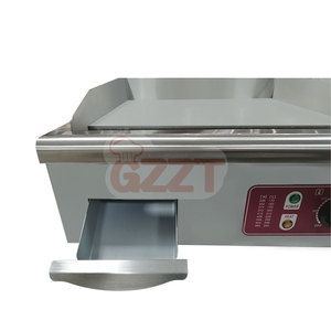 Plancha Eléctrica Comercial de Acero Inoxidable de 34 Pulgadas para Cocina, Parrilla para Hamburguesas, Freidora, Plancha Plana y Acanalada con Encimera - Product Image 3