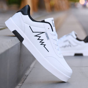 Chaussures de course à enfiler pour hommes, style coréen tendance, motif floral, décontractées pour adolescents, doublure en cuir véritable, printemps, été, hiver - Product Image 4