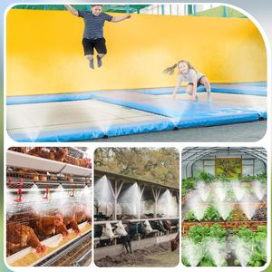 <span class=keywords><strong>Mister</strong></span> Patio DIY Système de refroidissement par brumisation anti-fuite Ligne de brumisation 12 buses en laiton 3/4 Adaptateur pour Garden Party Pool - Product Image 5