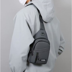 Men's Chest Bag Nylon Large Capacity Outdoor Sport Casual Multi Purpose Everyday Use Grey Dark Blue Army Green Black - Product Image 2