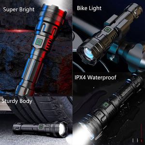 CITICITY <b>LED</b> Flashlights 15W Super Bright <b>Rechargeable</b> Torch <b>Light</b> 3 Modes Accept Customized Battery Including - Product Image 6