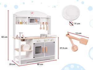 Jeu de cuisine en bois pour enfants, très populaire, pour tout-petits et enfants de 3 ans et plus, unisexe, jouets de simulation de cuisine colorés - Product Image 3