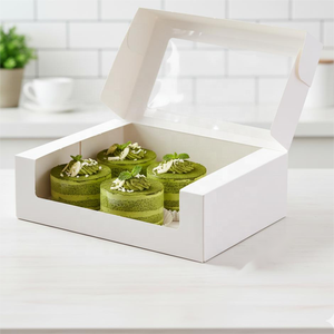 Caja <span class=keywords><strong>de</strong></span> Embalaje Personalizada <span class=keywords><strong>de</strong></span> Lujo para Pasteles <span class=keywords><strong>de</strong></span> Matcha Blancos, Galletas Dulces, Postres, Donas y Galletas con Ventana - Product Image 2